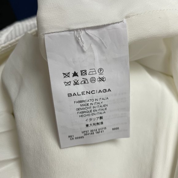 NWT BALENCIAGA White Quilted Shift Dress - Picture 14 of 15